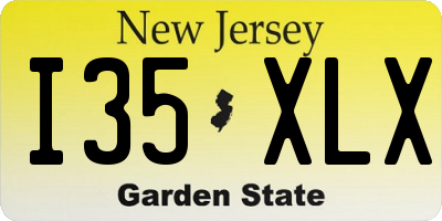 NJ license plate I35XLX