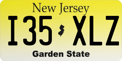 NJ license plate I35XLZ