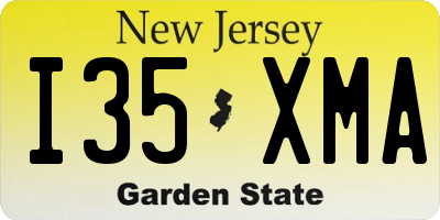 NJ license plate I35XMA
