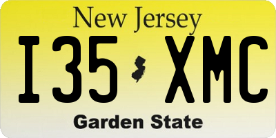 NJ license plate I35XMC