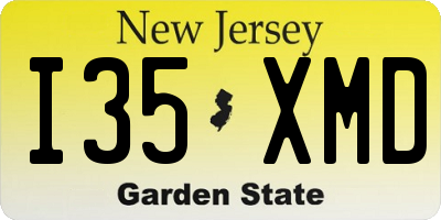 NJ license plate I35XMD