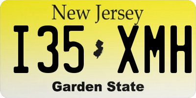 NJ license plate I35XMH