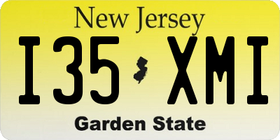 NJ license plate I35XMI
