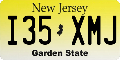 NJ license plate I35XMJ