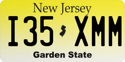 NJ license plate I35XMM