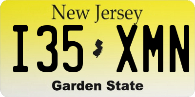 NJ license plate I35XMN