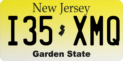 NJ license plate I35XMQ