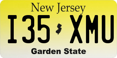 NJ license plate I35XMU
