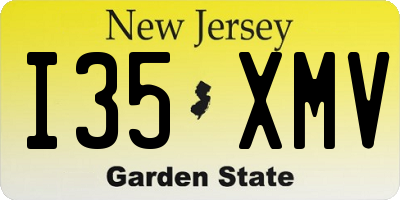 NJ license plate I35XMV