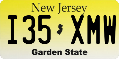 NJ license plate I35XMW