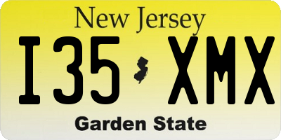 NJ license plate I35XMX