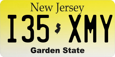 NJ license plate I35XMY