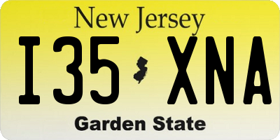 NJ license plate I35XNA