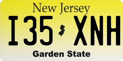 NJ license plate I35XNH