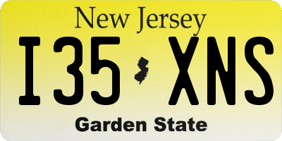 NJ license plate I35XNS