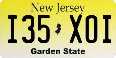 NJ license plate I35XOI