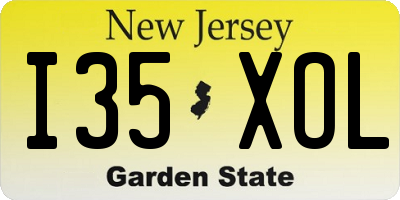 NJ license plate I35XOL