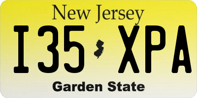 NJ license plate I35XPA
