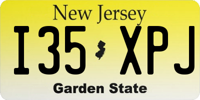 NJ license plate I35XPJ