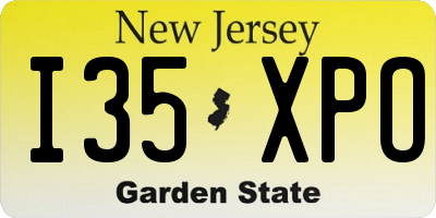 NJ license plate I35XPO