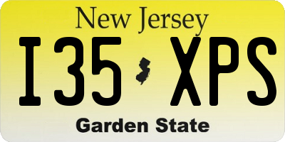 NJ license plate I35XPS