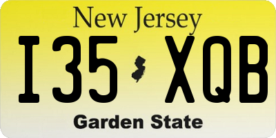 NJ license plate I35XQB