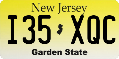 NJ license plate I35XQC