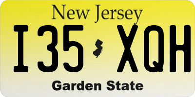 NJ license plate I35XQH