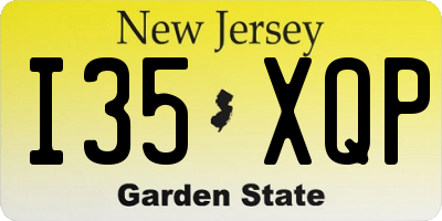 NJ license plate I35XQP
