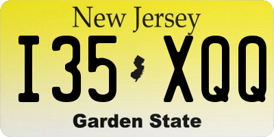 NJ license plate I35XQQ