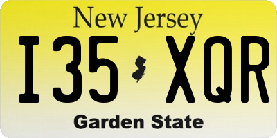 NJ license plate I35XQR