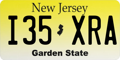 NJ license plate I35XRA