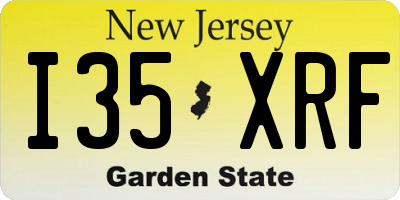 NJ license plate I35XRF