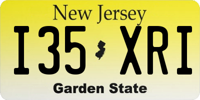 NJ license plate I35XRI