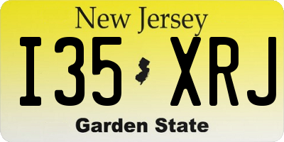 NJ license plate I35XRJ