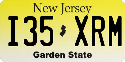 NJ license plate I35XRM
