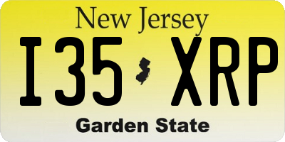 NJ license plate I35XRP