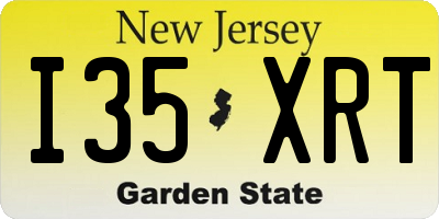 NJ license plate I35XRT
