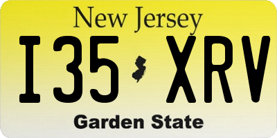NJ license plate I35XRV
