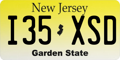 NJ license plate I35XSD
