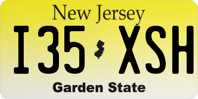NJ license plate I35XSH