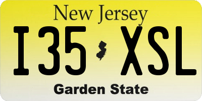 NJ license plate I35XSL