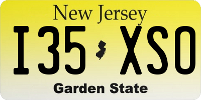 NJ license plate I35XSO