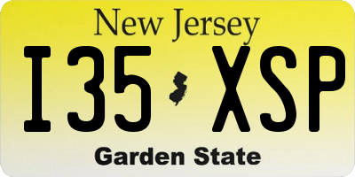 NJ license plate I35XSP