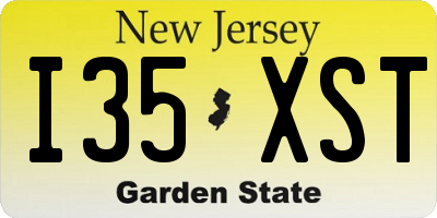 NJ license plate I35XST