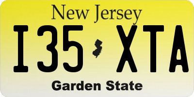 NJ license plate I35XTA