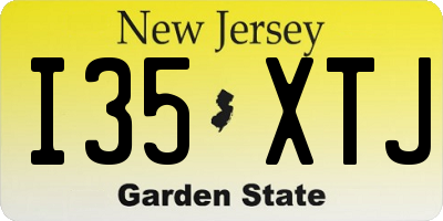 NJ license plate I35XTJ