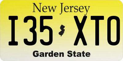 NJ license plate I35XTO