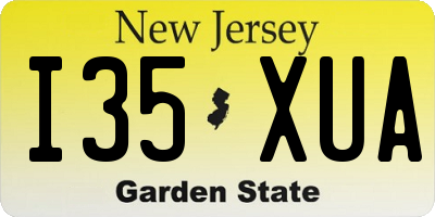 NJ license plate I35XUA