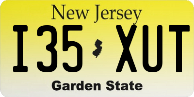 NJ license plate I35XUT